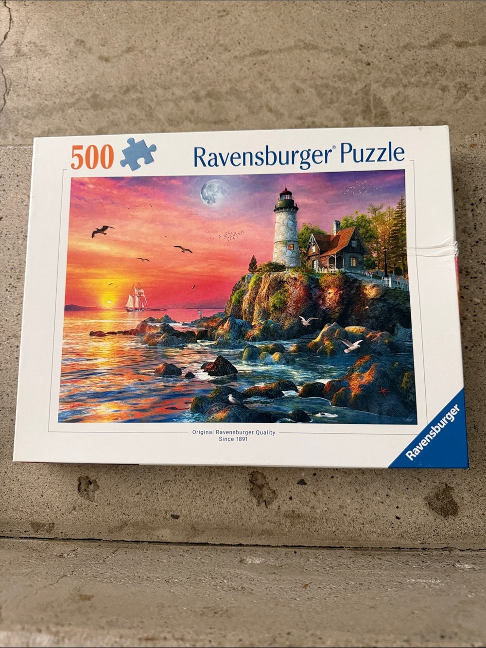 Ravensburger Lighthouse Sunset Puzzle - 500 pieces